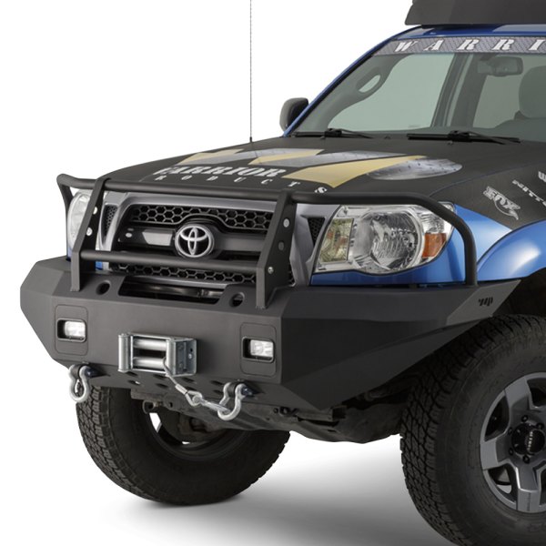 Warrior 4530 Full Width Black Front Winch Hd Bumper With Grille