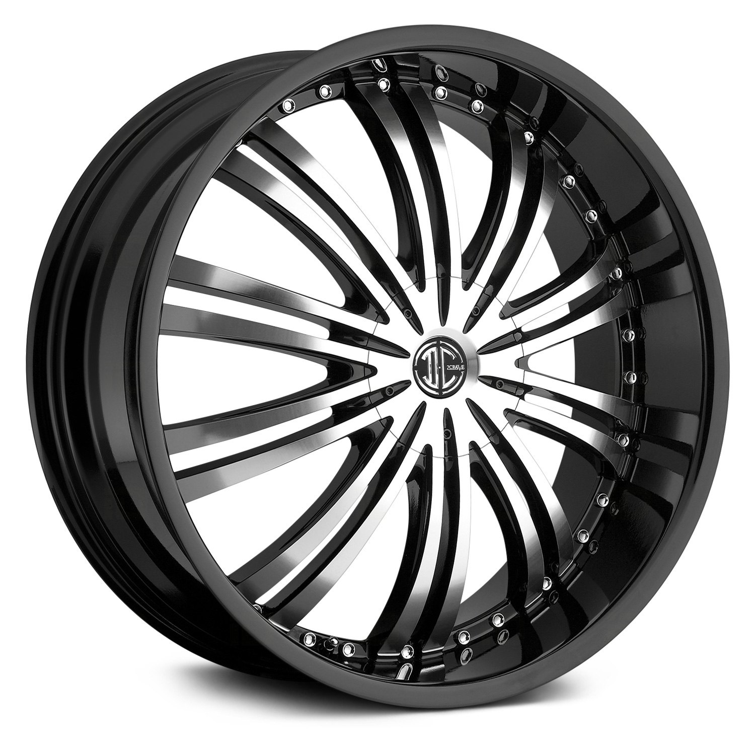 2 CRAVE® No.1 Wheels Gloss Black with Machined Face Rims