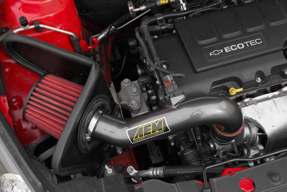 AEM® - Chevy Cruze 2014 Aluminum Cold Air Intake System with Red Filter Best Cold Air Intake For Chevy Cruze