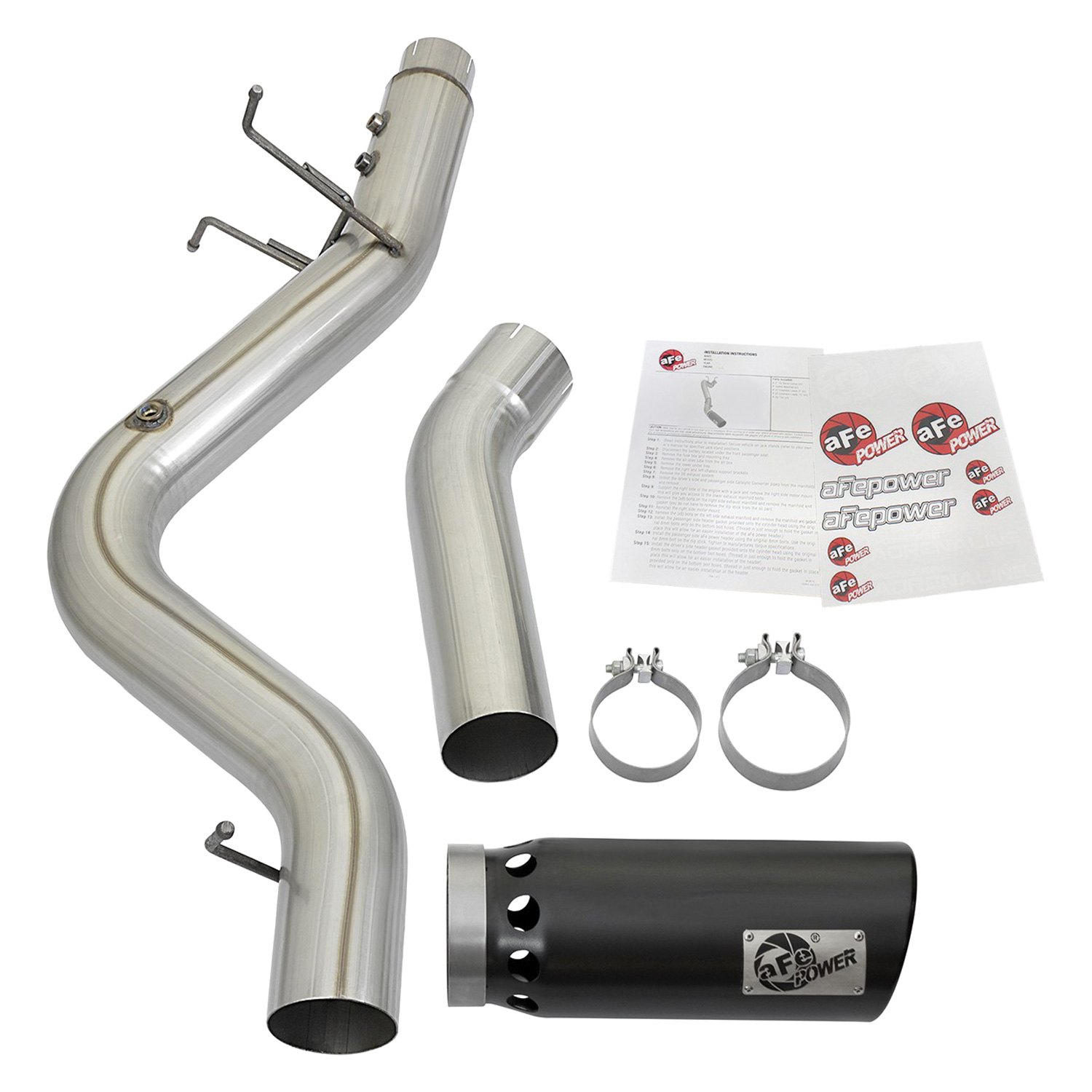Advanced FLOW Engineering 49-04085-B Steel DPF-Back Exhaust System with Black Tip 