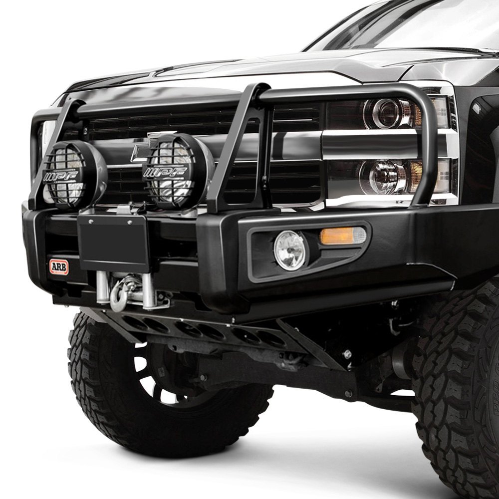 Arb Deluxe Full Width Front Winch Hd Bumper With Brush Guard
