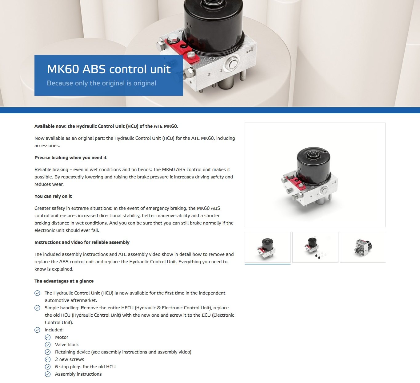 MK60 ABS Control Unit