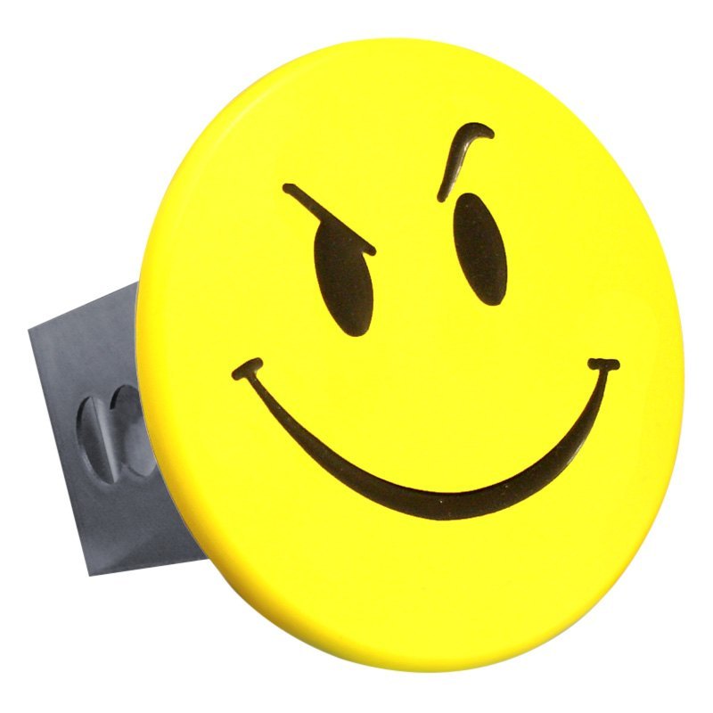 Autogold® T.SMIS.Y - Yellow Hitch Cover with Smirk Smiley ...
