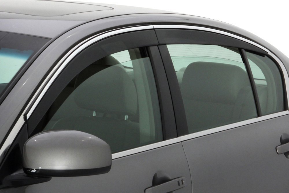 For Buick LaCrosse 10-16 Window Deflectors Tape-On Standard Ventvisor Smoke