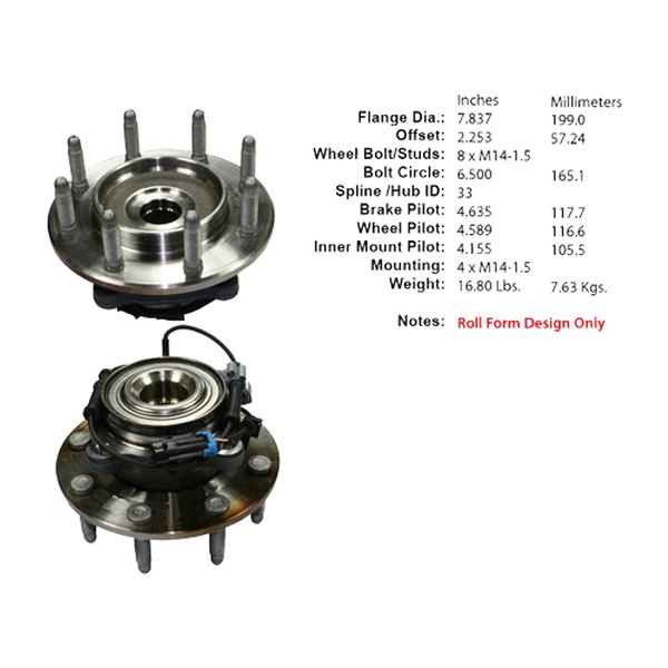 Wheel Bearing and Hub Assembly Front IAP Dura 295-13302