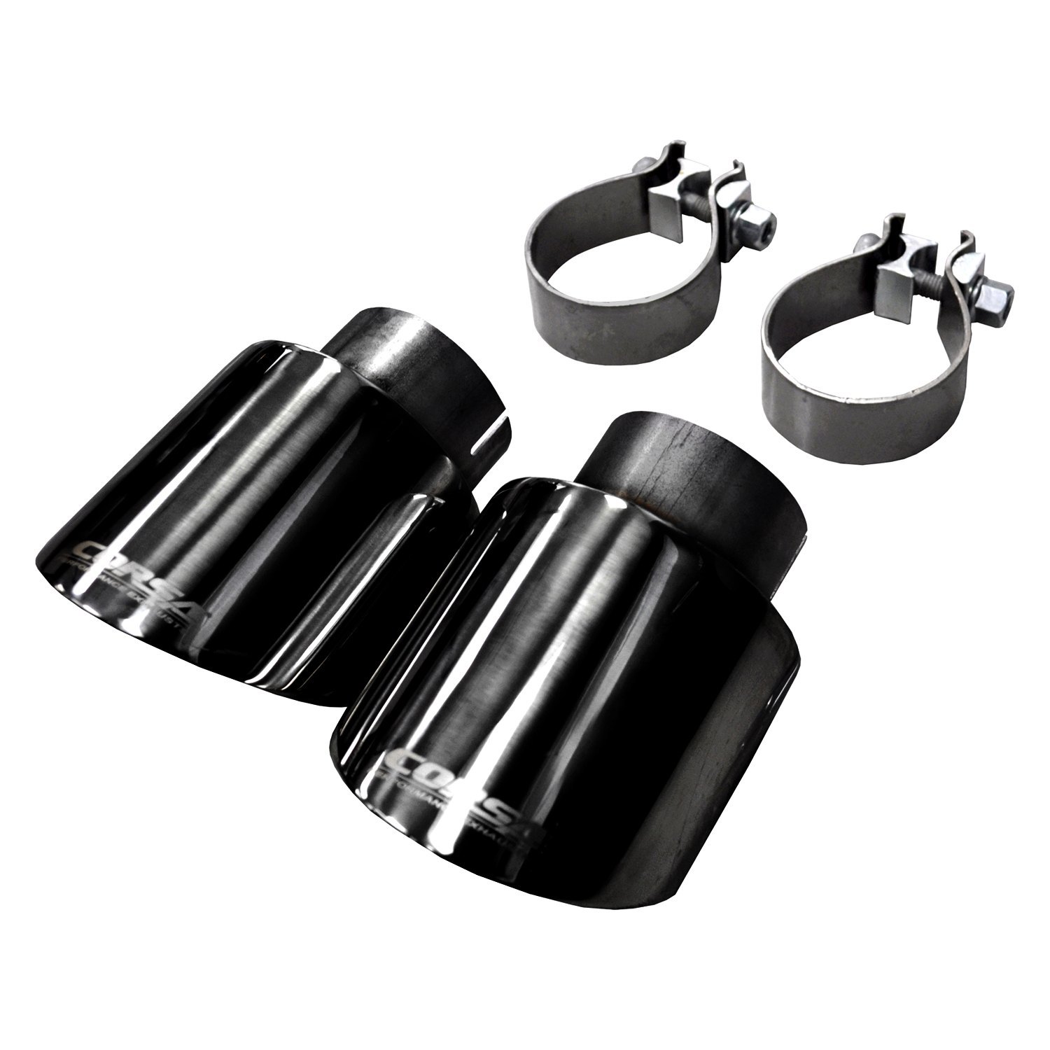 Corsa® 14497BLK - Pro-Series Stainless Steel Round Single Black Exhaust Tip