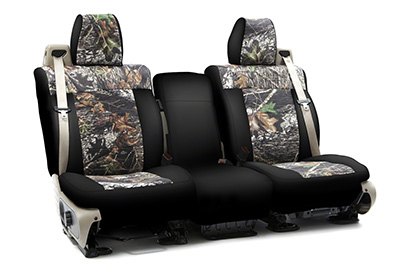 Coverking® - Custom Camouflage Seat Cover with Mossy Oak Brake up Pattern with Black Sides