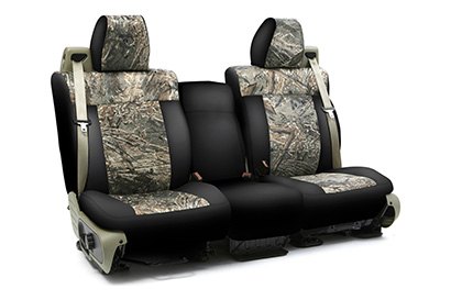 Coverking® - Custom Camouflage Seat Cover with Mossy Oak Duck Blind Pattern with Black Sides