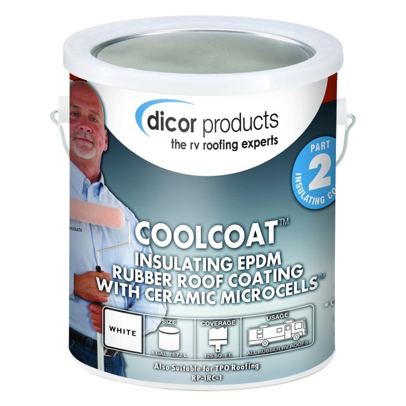 Dicor RPIRC1 CoolCoat 128 oz. Acrylic EPDM Rubber White Roof Coating eBay