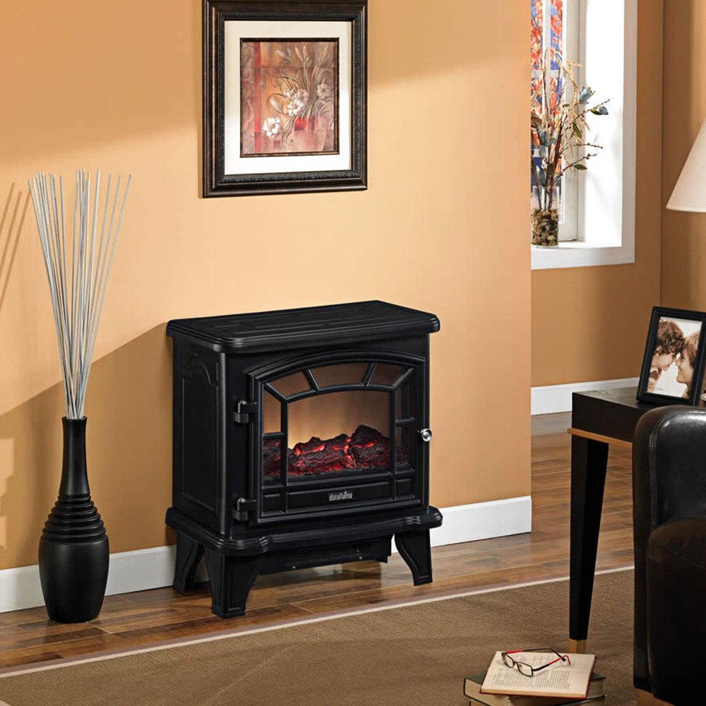 Maxwell Electric Stove with Heater - Part Number DFS-550-21-BLK by Duraflame. Portable unit is easy-to-assemble