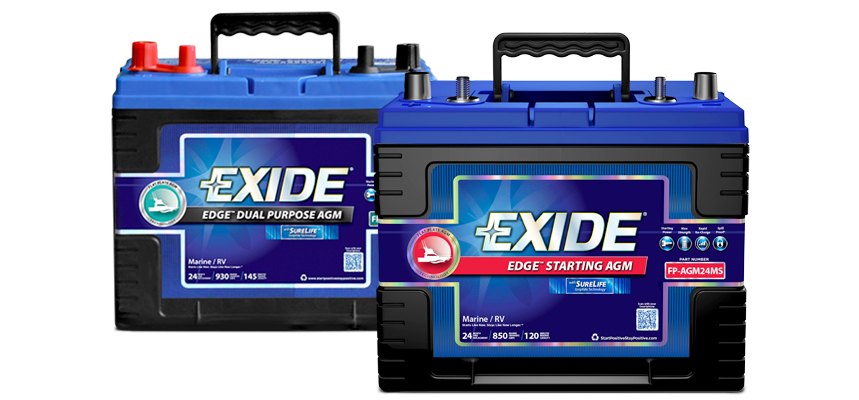 Exide® - Edge™ Flat Plate AGM Marine Battery 