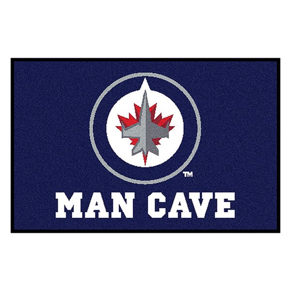 Fanmats 14506 Winnipeg Jets Logo On Man Cave Starter Floor Mat