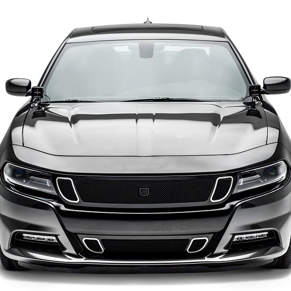 black custom grilles for 15 16 dodge charger by t rex