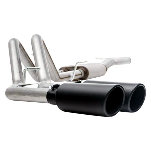 For Chevy Silverado 1500 14-18 Exhaust System Black Elite Stainless