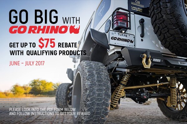 Choose Go Rhino Products For Your Jeep And Get Up To 75 Rebate 