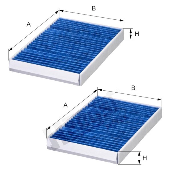Fits Mercedes X166 GL350 ML63 AMG Set of 2 Cabin Air Filters Hengst E3909LC-2