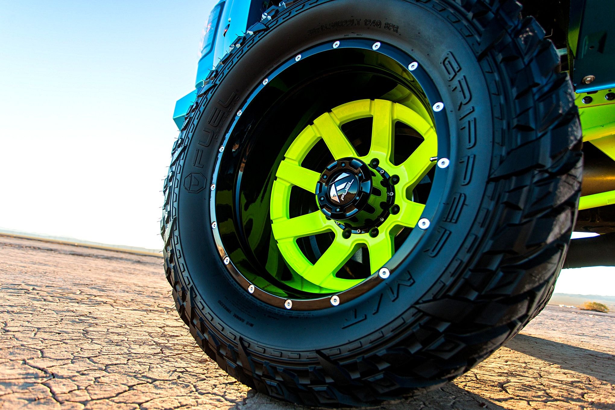 Fuel Gripper MT tires 38 x15.5 R22 - Photo by Cody Gephart (Trucktrend)