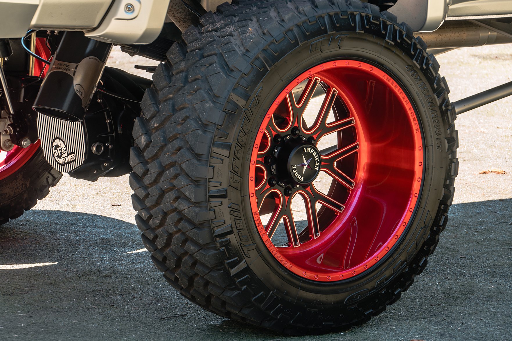 Red candy coat on custom rims - Photo by American Force