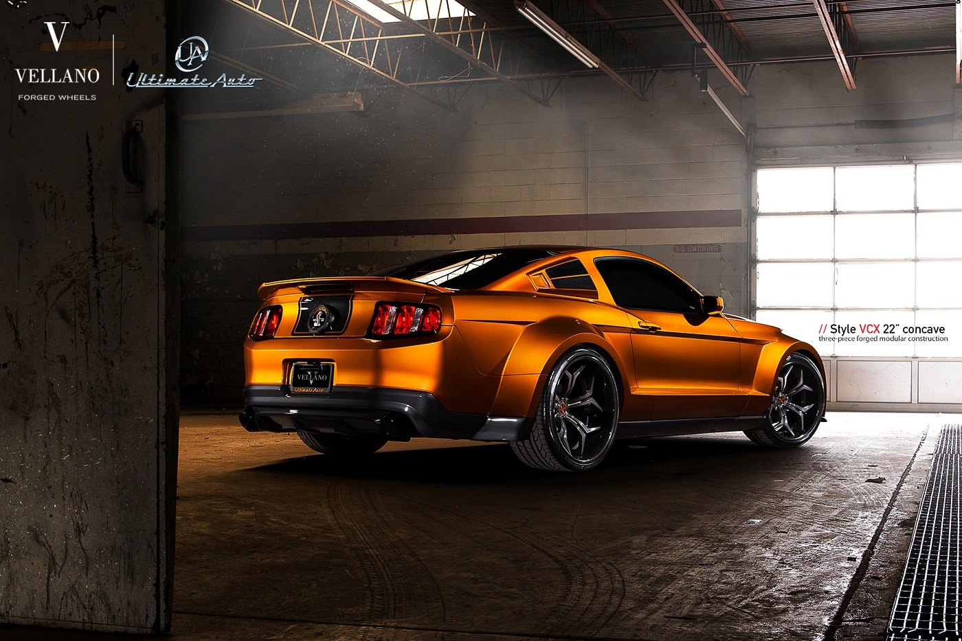 Mustang GT500 on 22» rims - Photo by Vellano