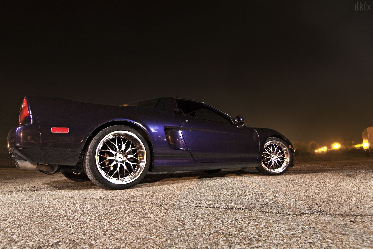 Custom Chrome Wheels on Dark Blue Acura NSX - Photo by dan kinzie