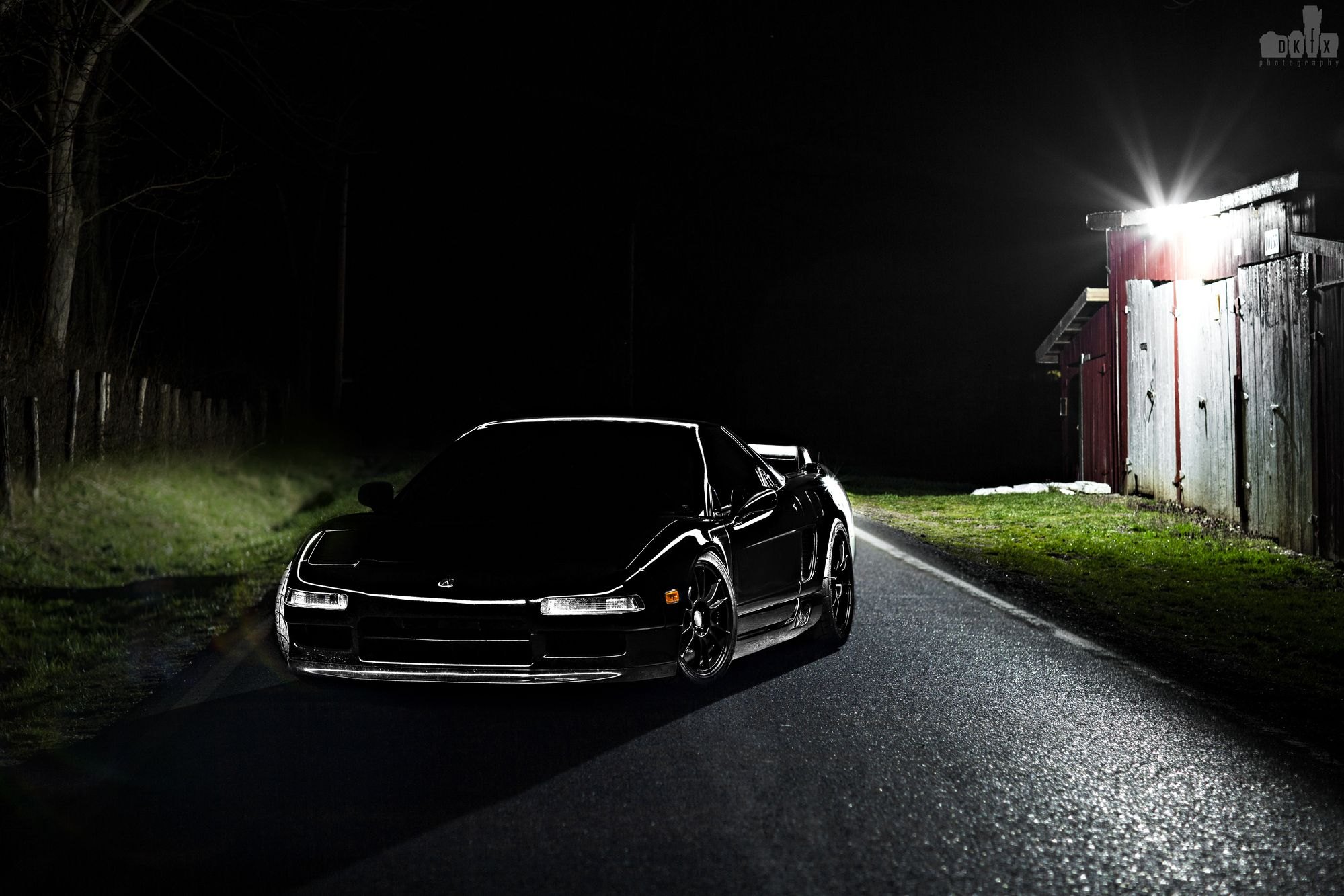 Custom Front Bumper on Black Acura NSX - Photo by dan kinzie