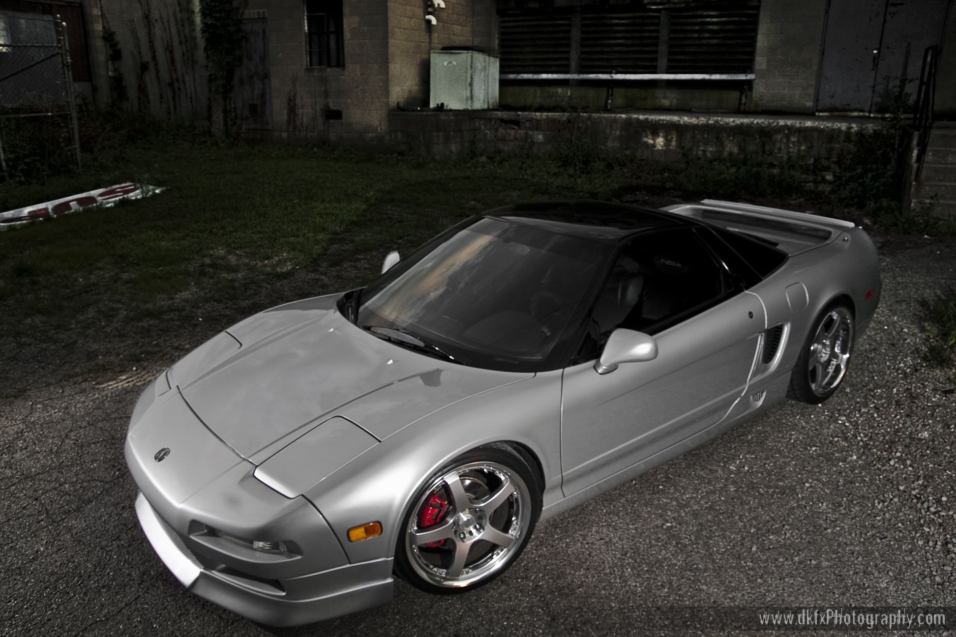 Silver Acura NSX with Custom Roof - Photo by dan kinzie