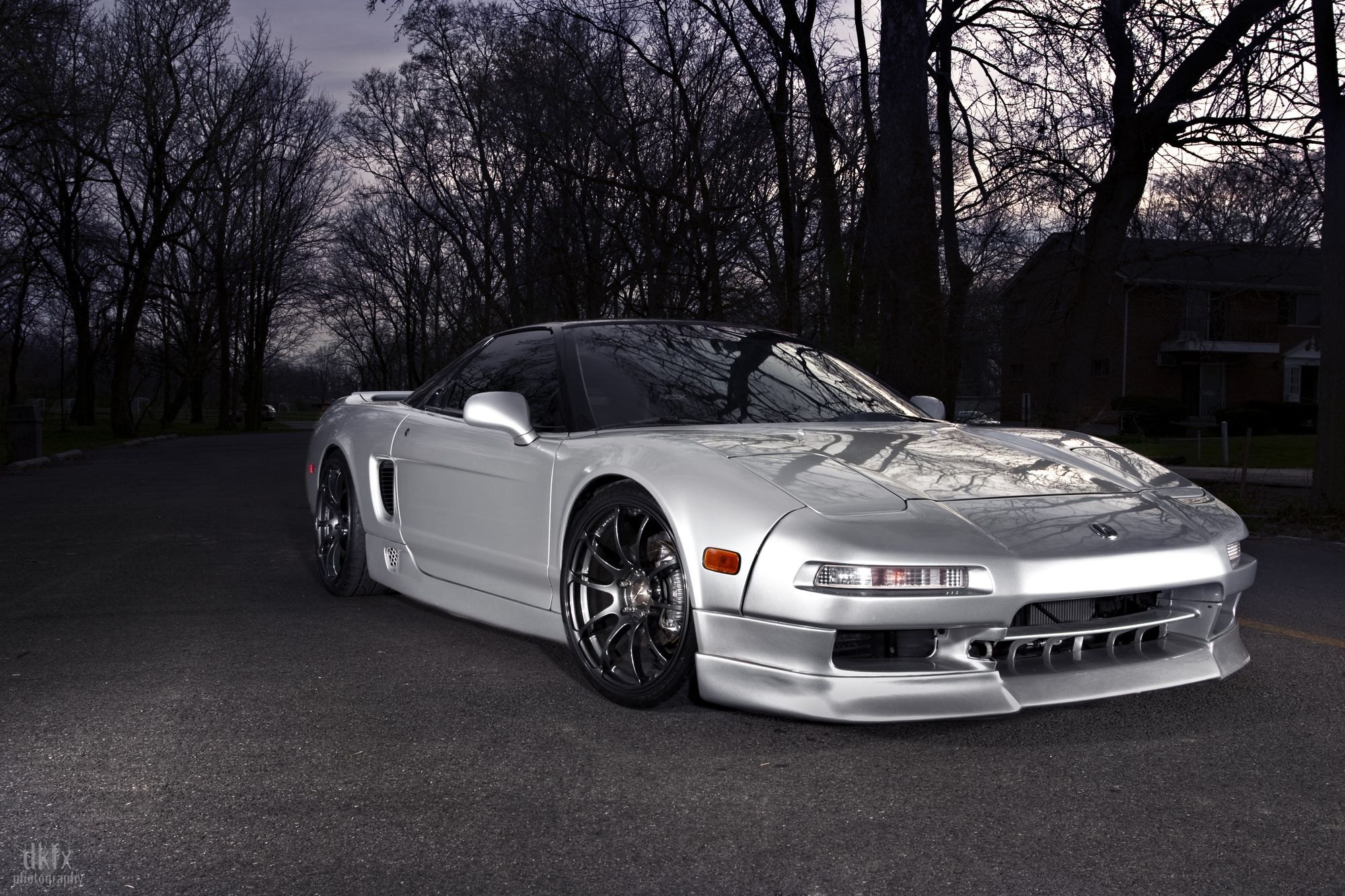 Aftermarket Front Bumper on Gray Acura NSX - Photo by dan kinzie