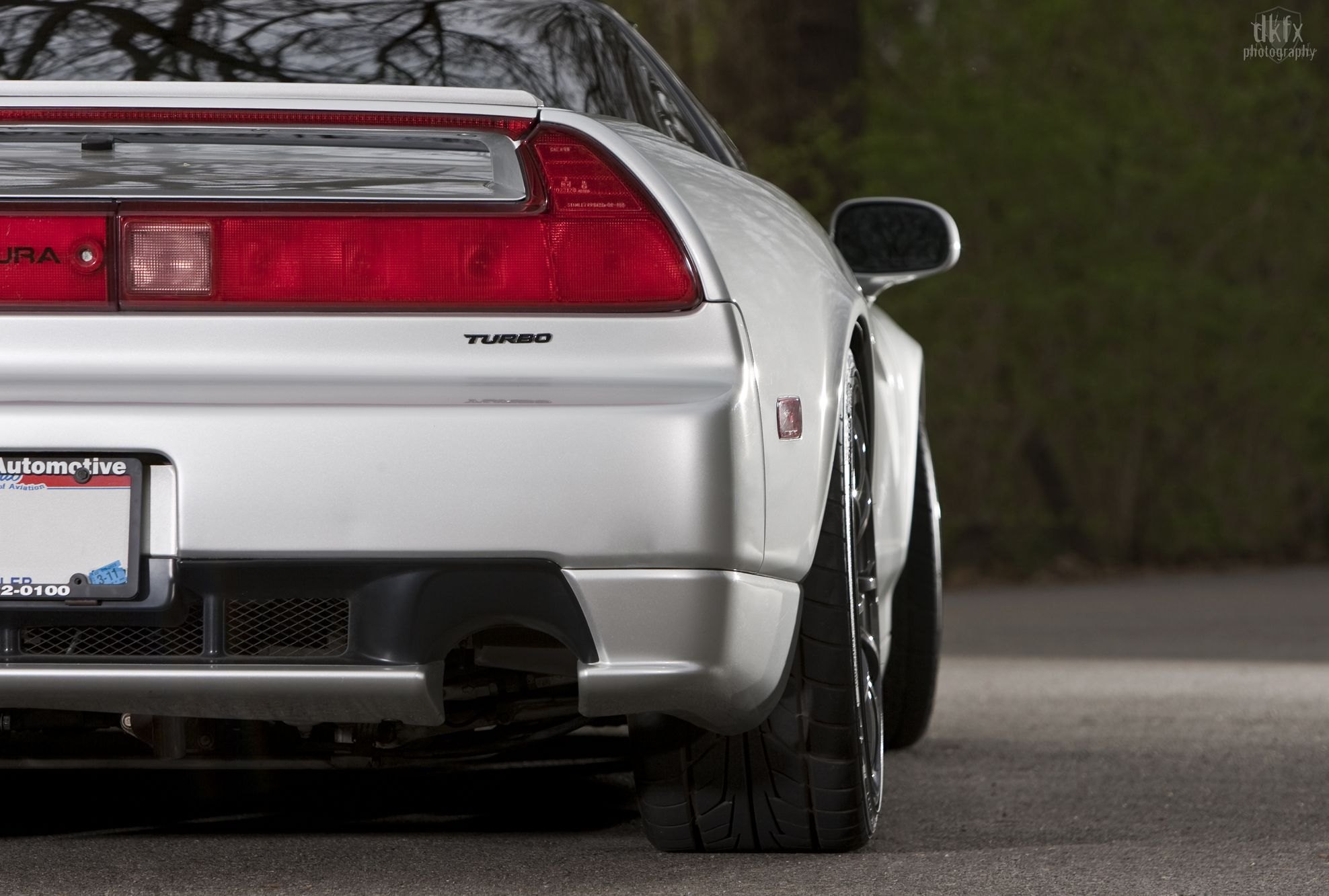 Aftermarket Rear Diffuser on Gray Acura NSX Turbo - Photo by dan kinzie