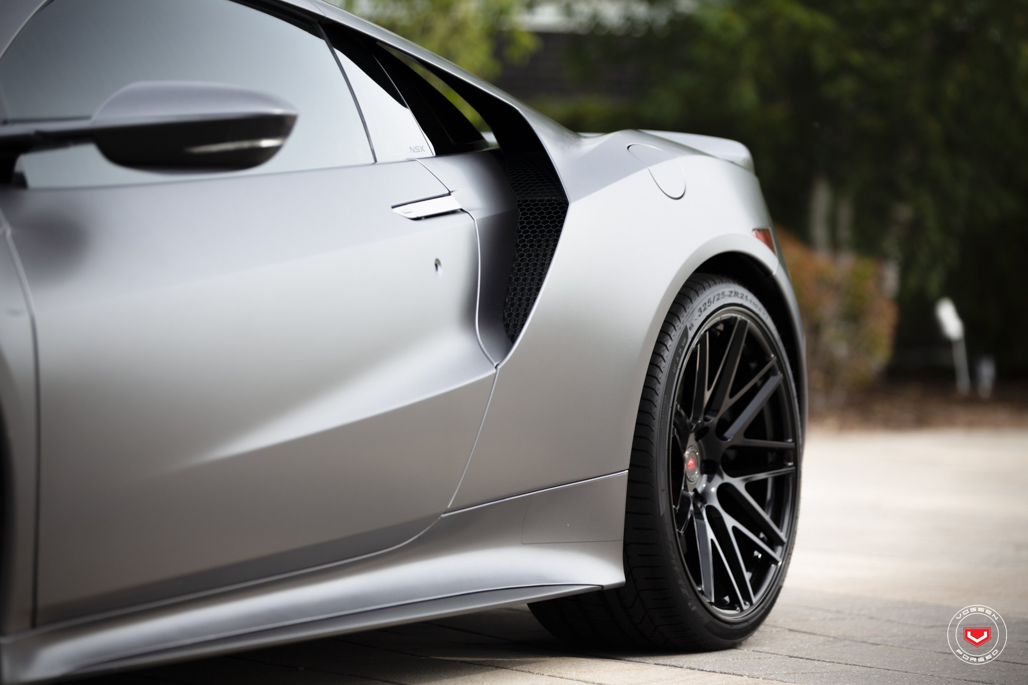 Pirelli Tires on Custom Gray Acura NSX - Photo by Vossen