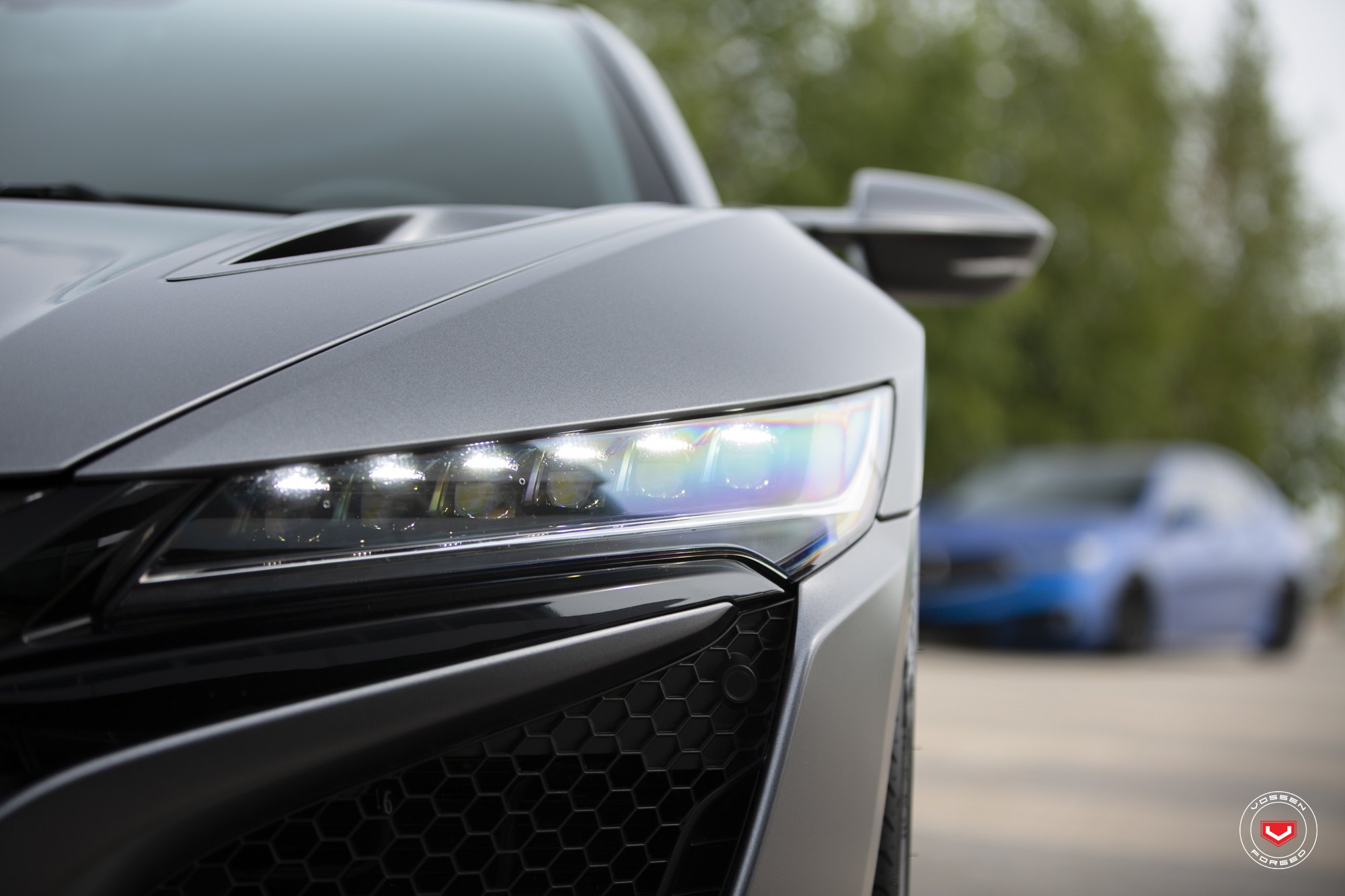 Custom Headlights on Gray Acura NSX - Photo by Vossen