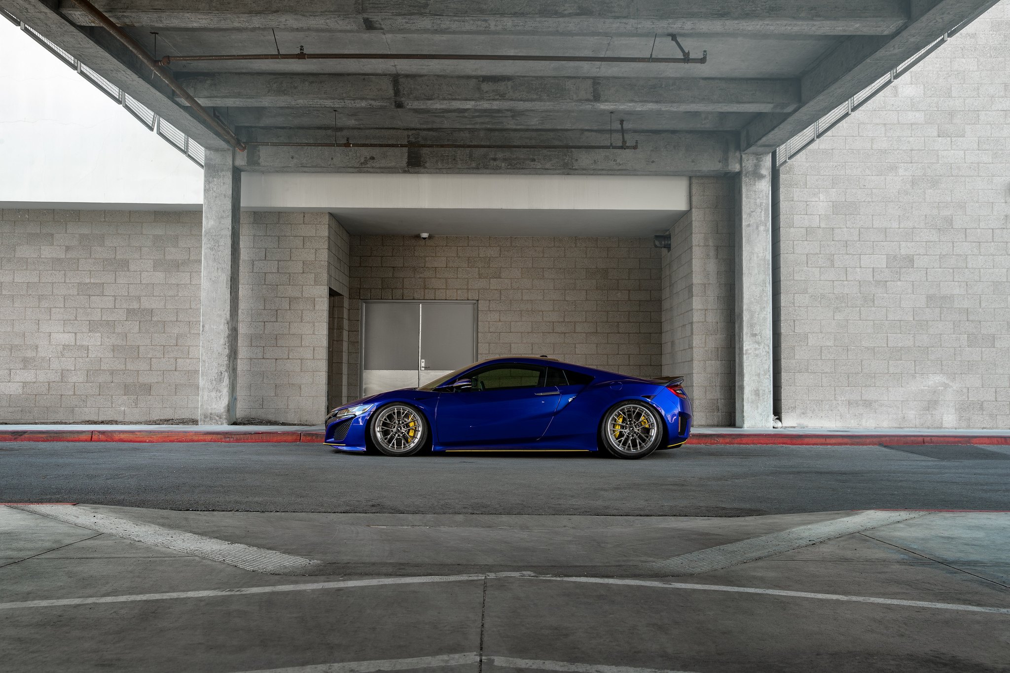 Custom Blue Acura NSX Side Scoops - Photo by Vorsteiner