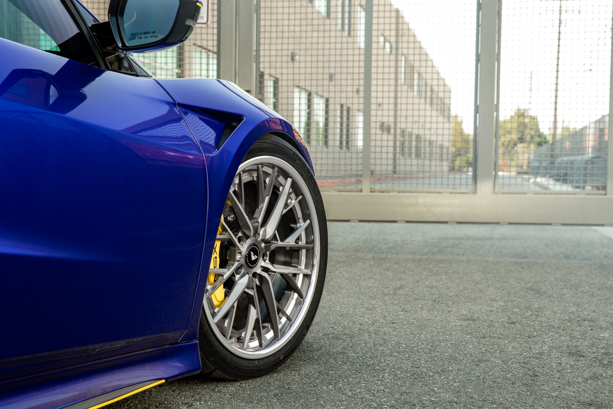Blue Acura NSX with Chrome Vorsteiner Wheels - Photo by Vorsteiner