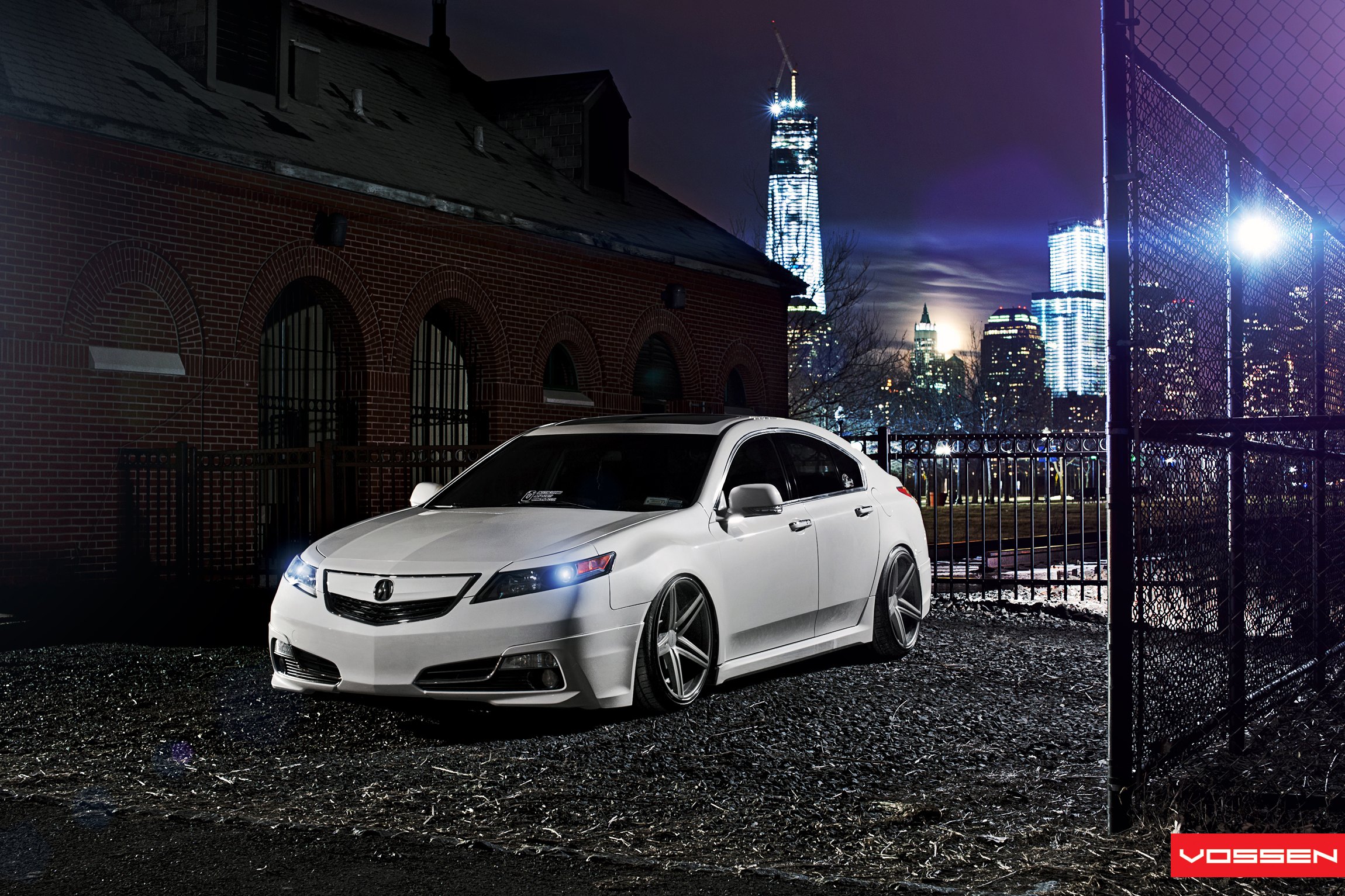 White Acura TL with Custom Body Kit - Photo by Vossen