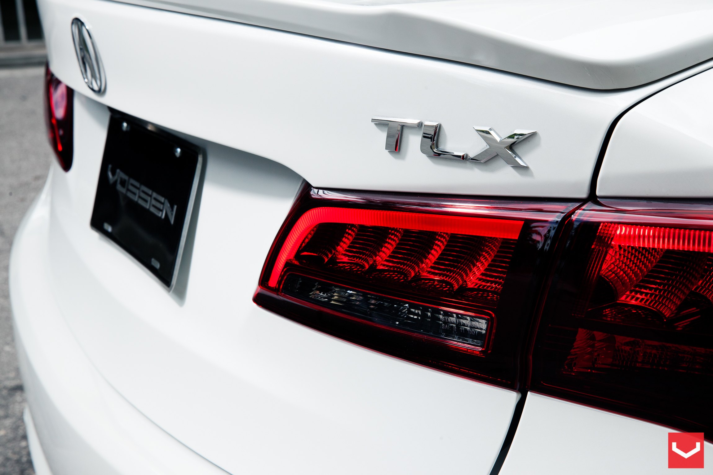 Acura TLX with Custom Red Taillights - Photo by Vossen