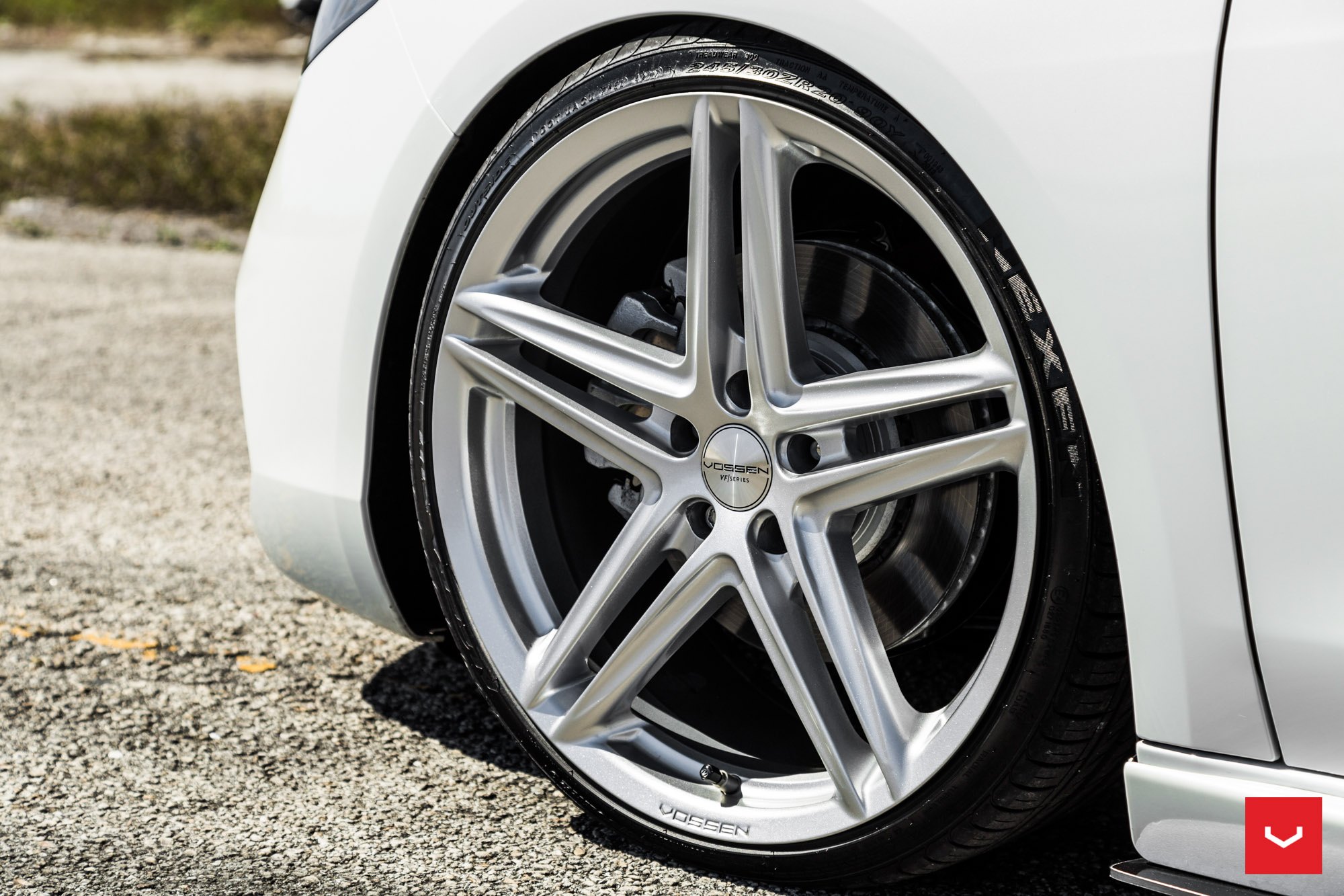 Chrome VFS Vossen Wheels on White Acura TLX - Photo by Vossen