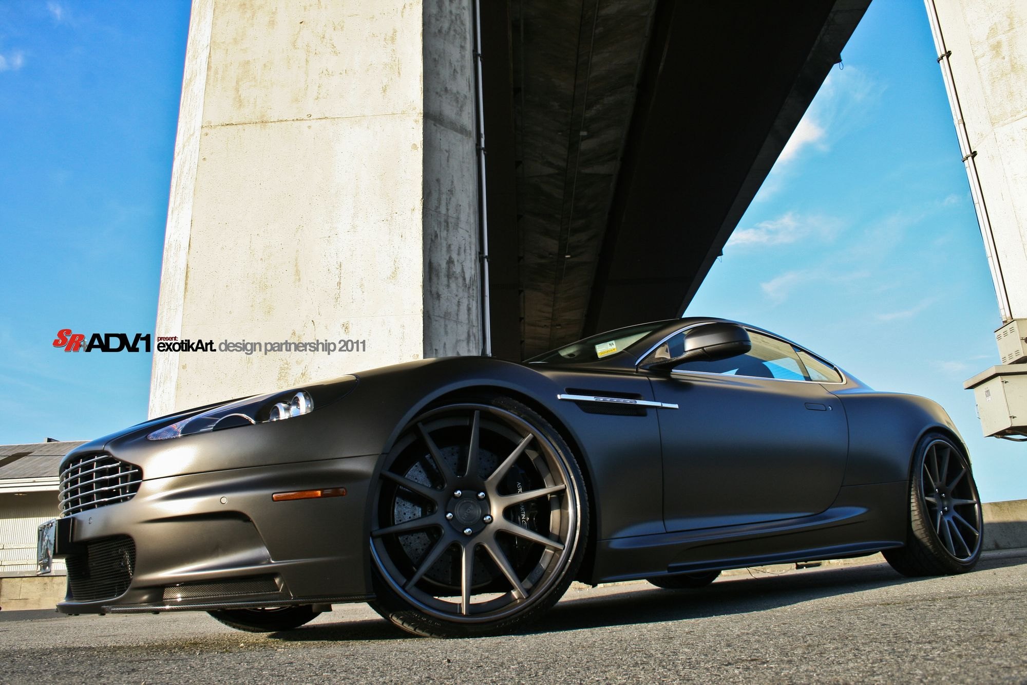 Custom Black Aston Martin DBS with ADV1 Rims - Photo by ADV.1