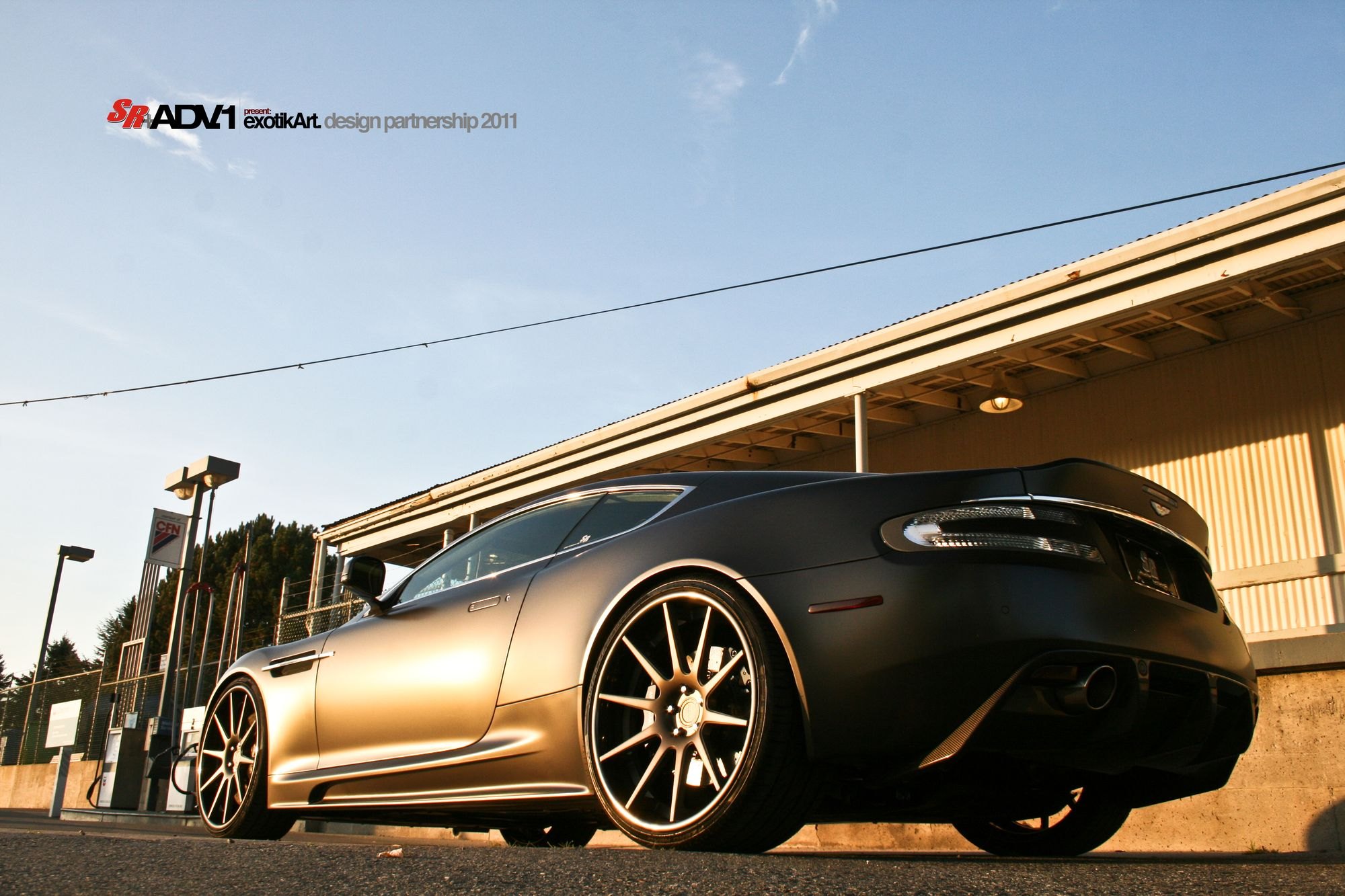 Black ADV1 Wheels on Custom Aston Martin DBS - Photo by ADV.1