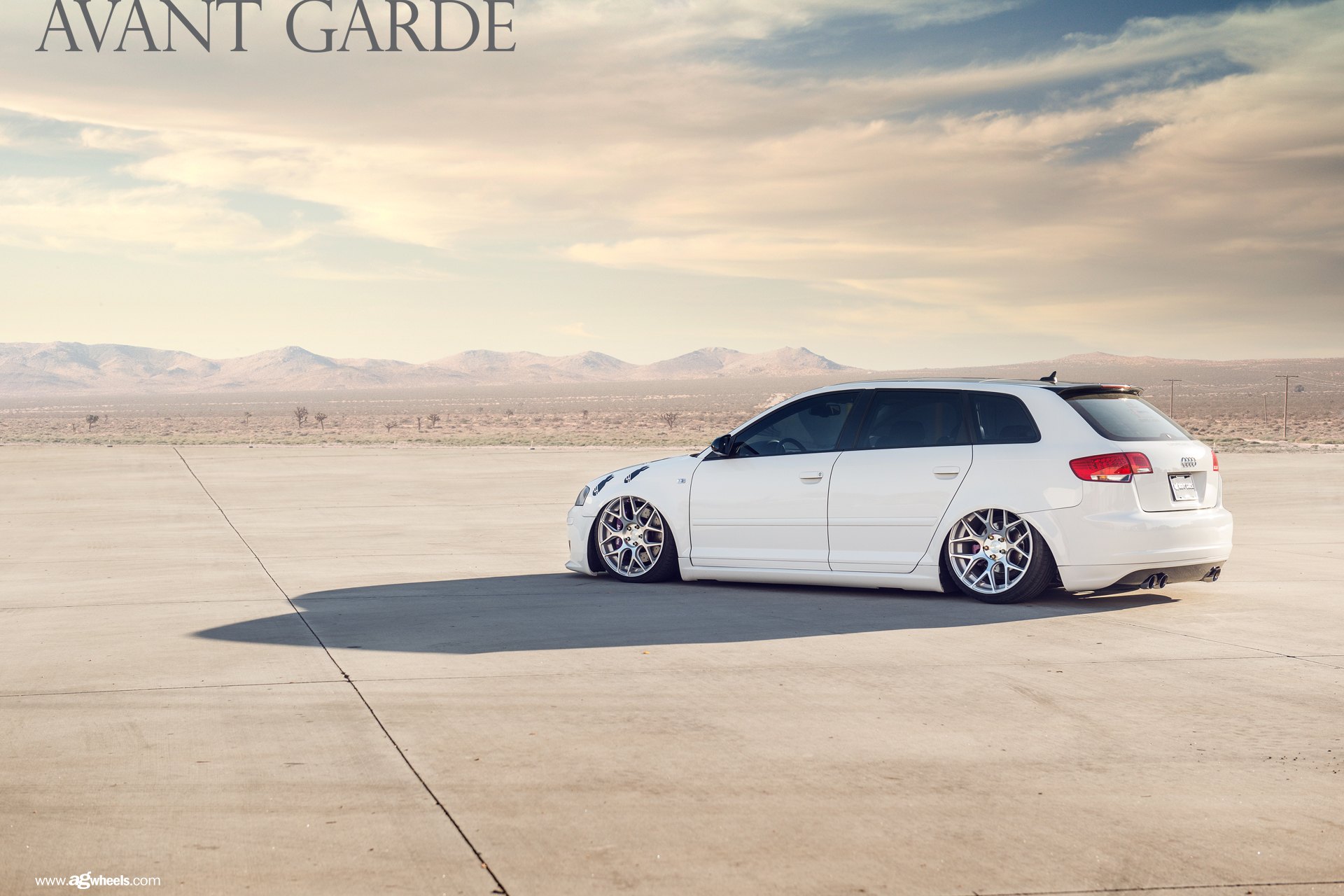 White Audi A3 Roofline Spoiler with Light - Photo by Avant Garde Wheels