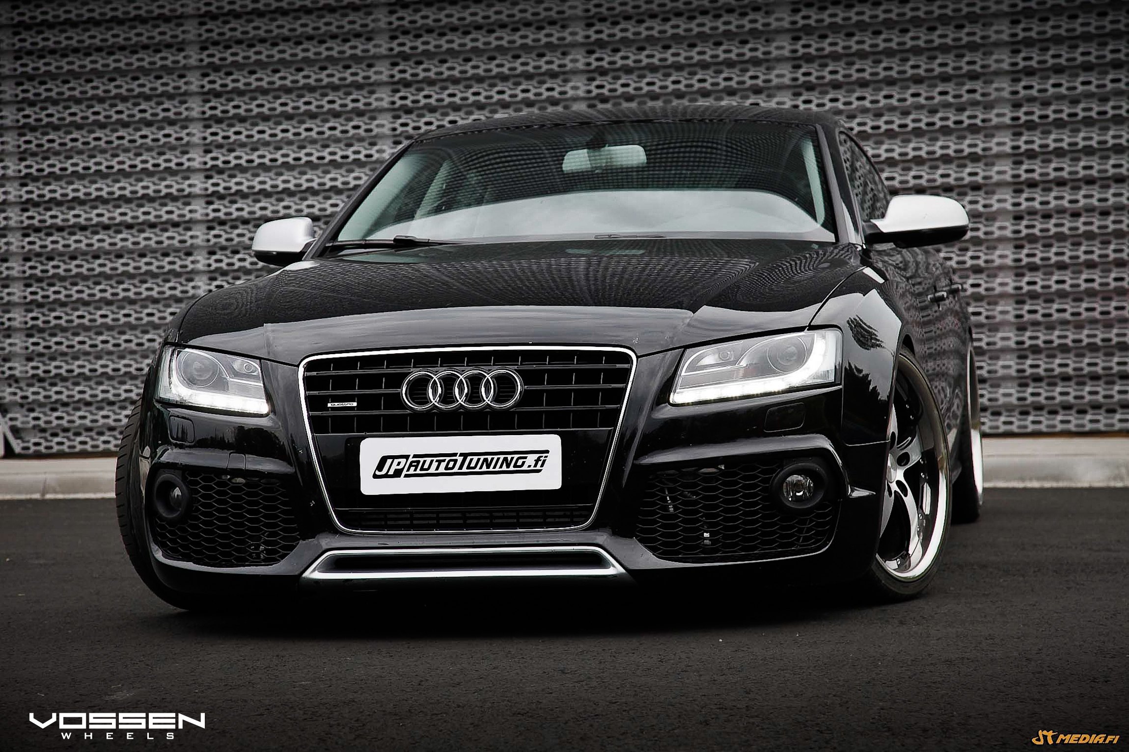 Black Audi A5 Quattro with Custom Grille - Photo by Vossen