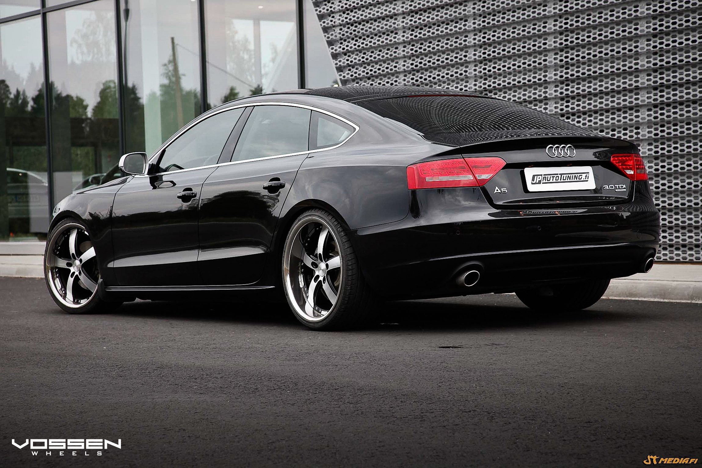 Black Audi A5 3.0 with Aftermarket Taillights - Photo by Vossen