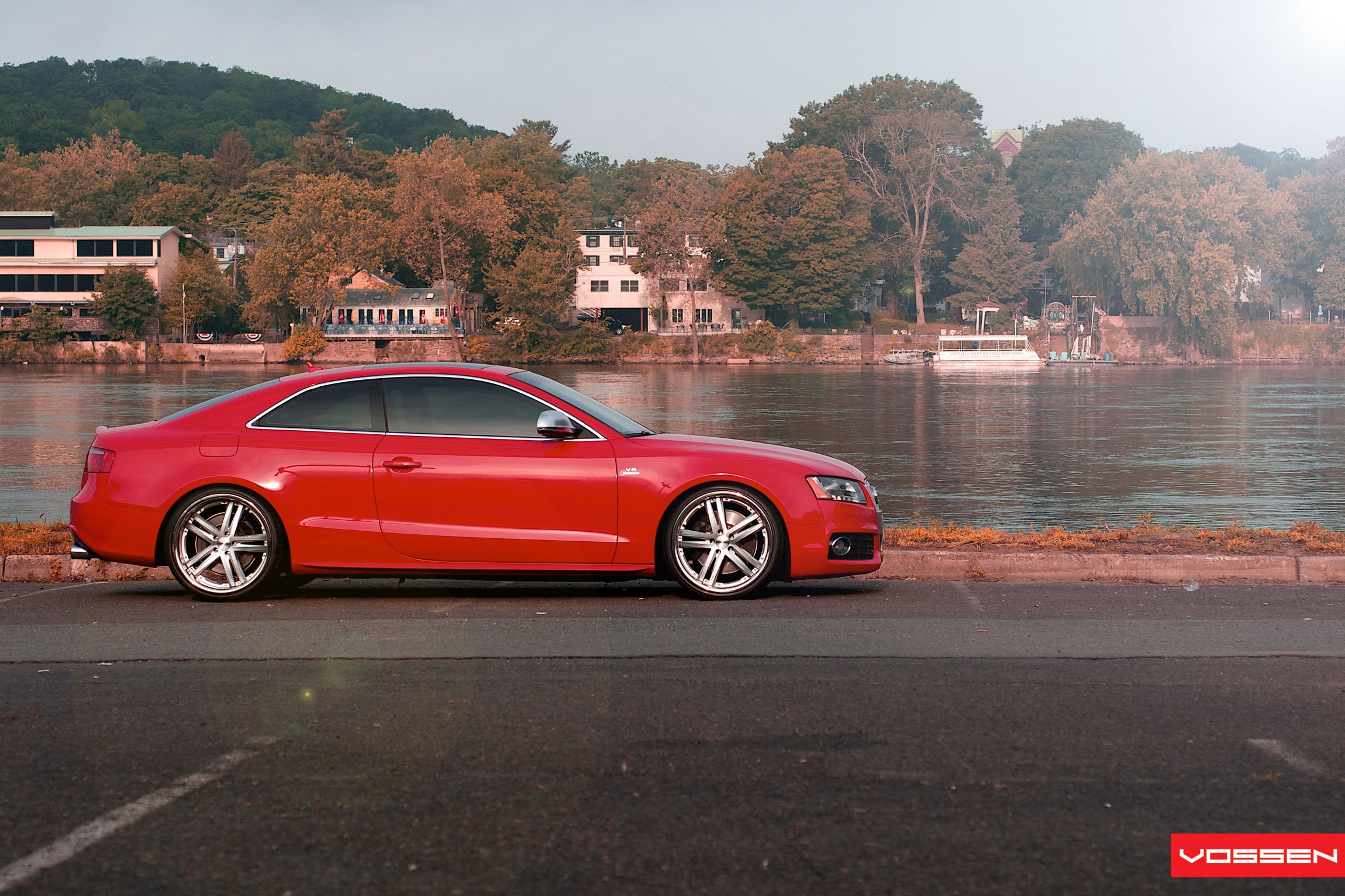 Red Audi A5 V8 with Vossen Wheels - Photo by Vossen