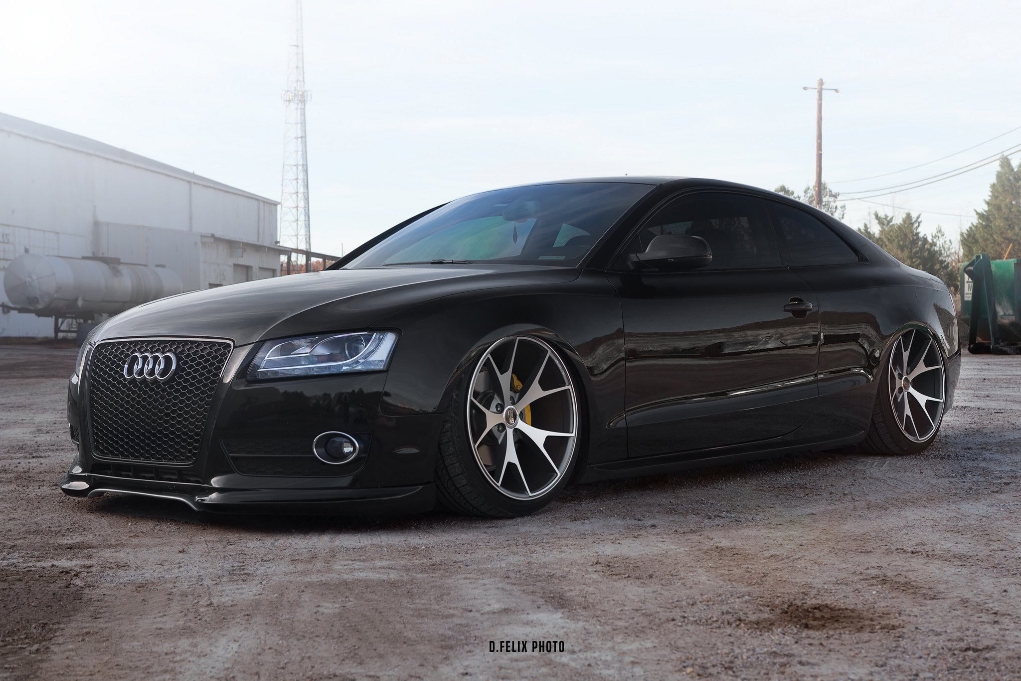 Black Audi A5 with Concept One Wheels - Photo by Concept One