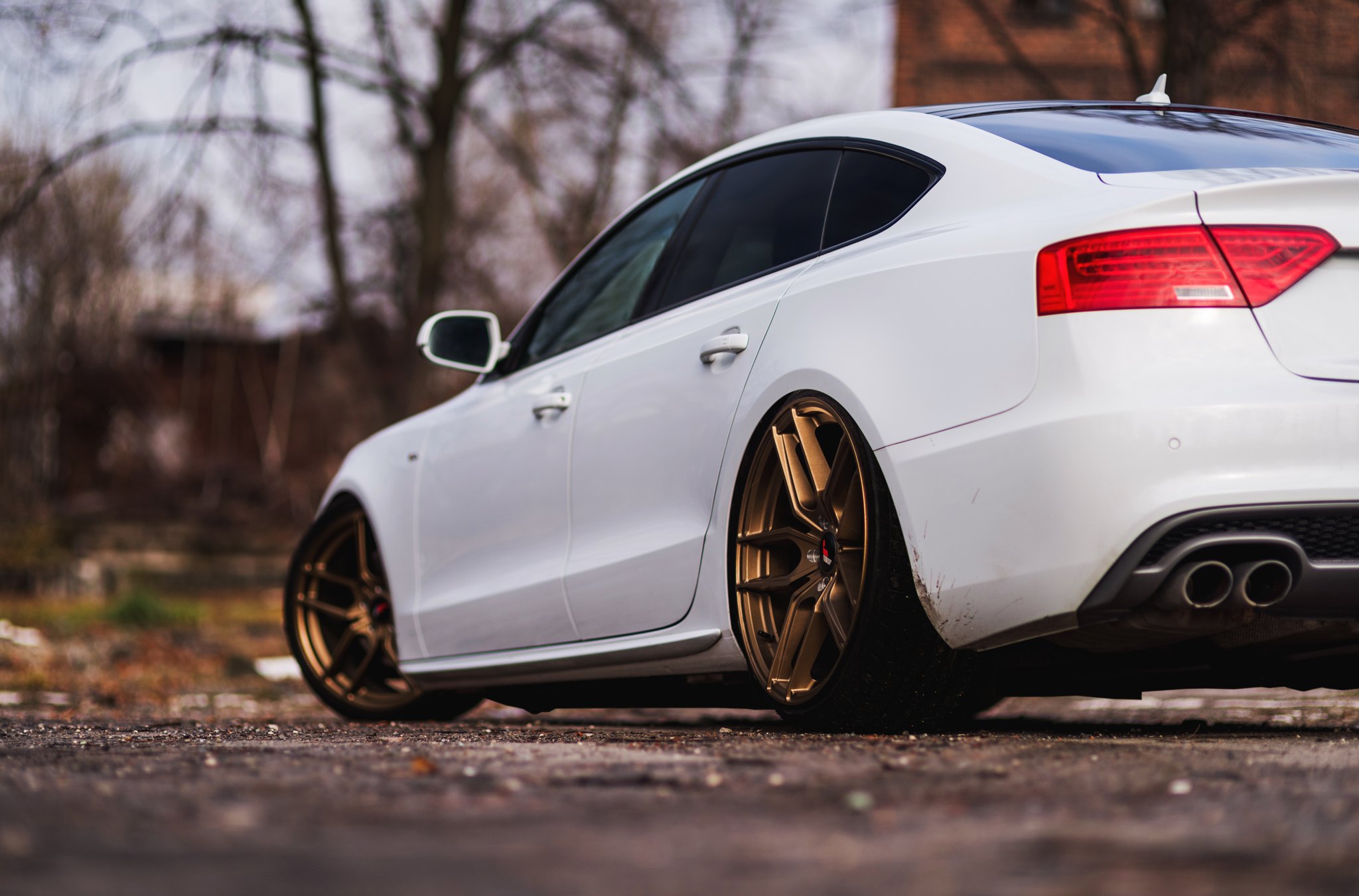 Aftermarket Rear Diffuser on White Audi A5 - Photo by JR Wheels