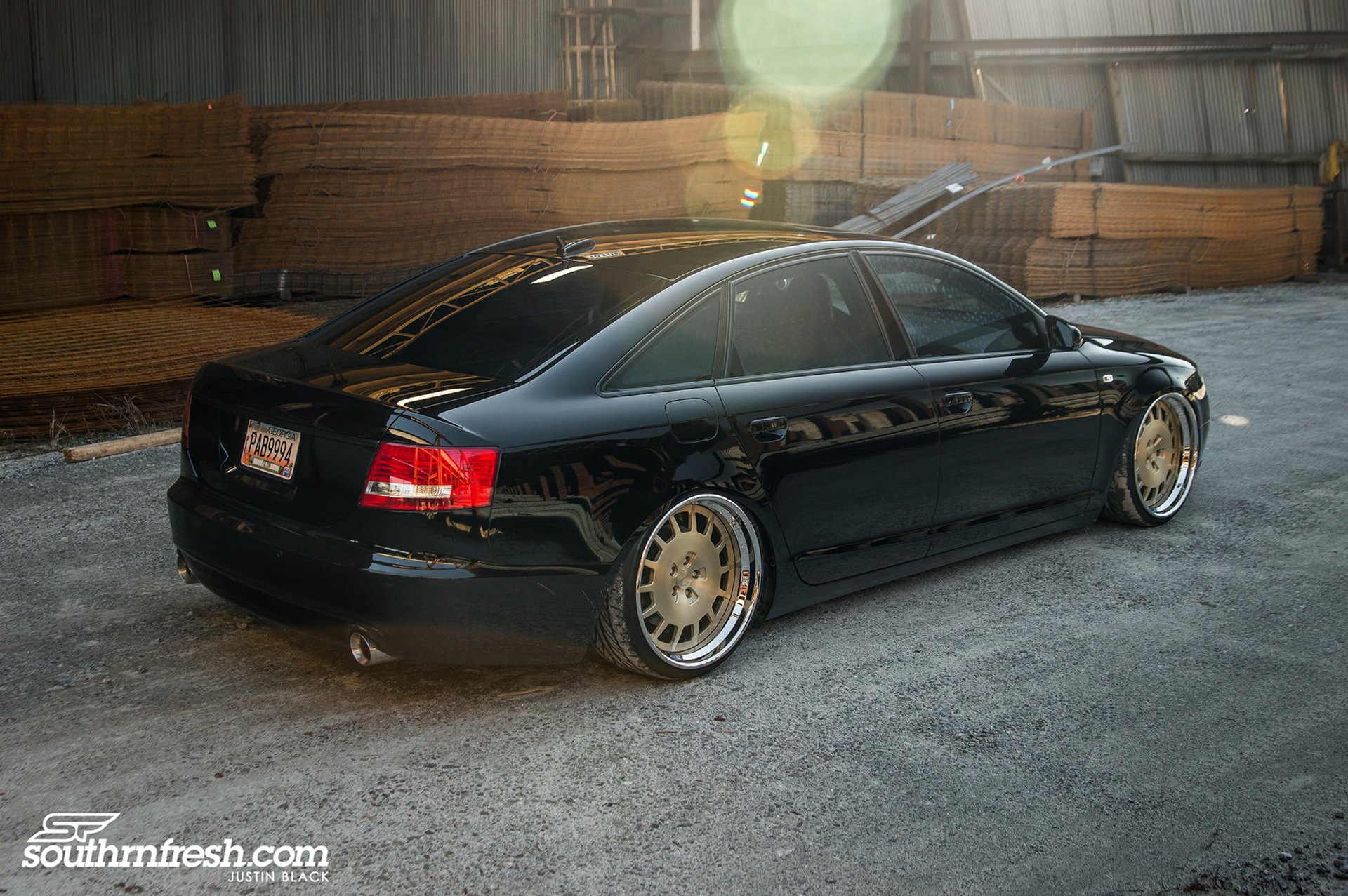 Aftermarket Taillights on Black Audi A6 - Photo by Avant Garde Wheels