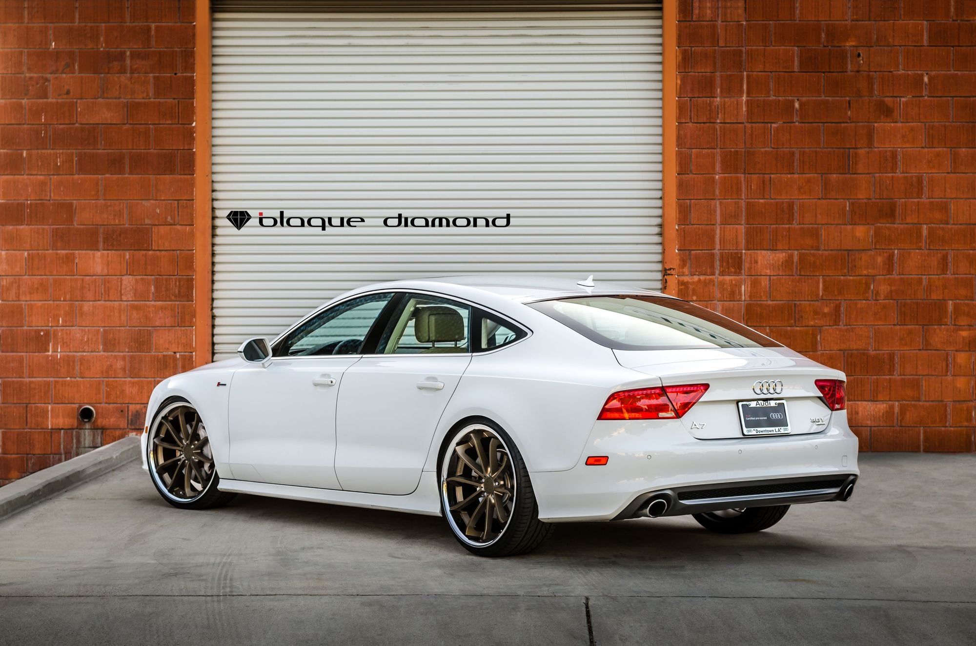White Audi A7 with Aftermarket Rear Diffuser - Photo by Blaque Diamond