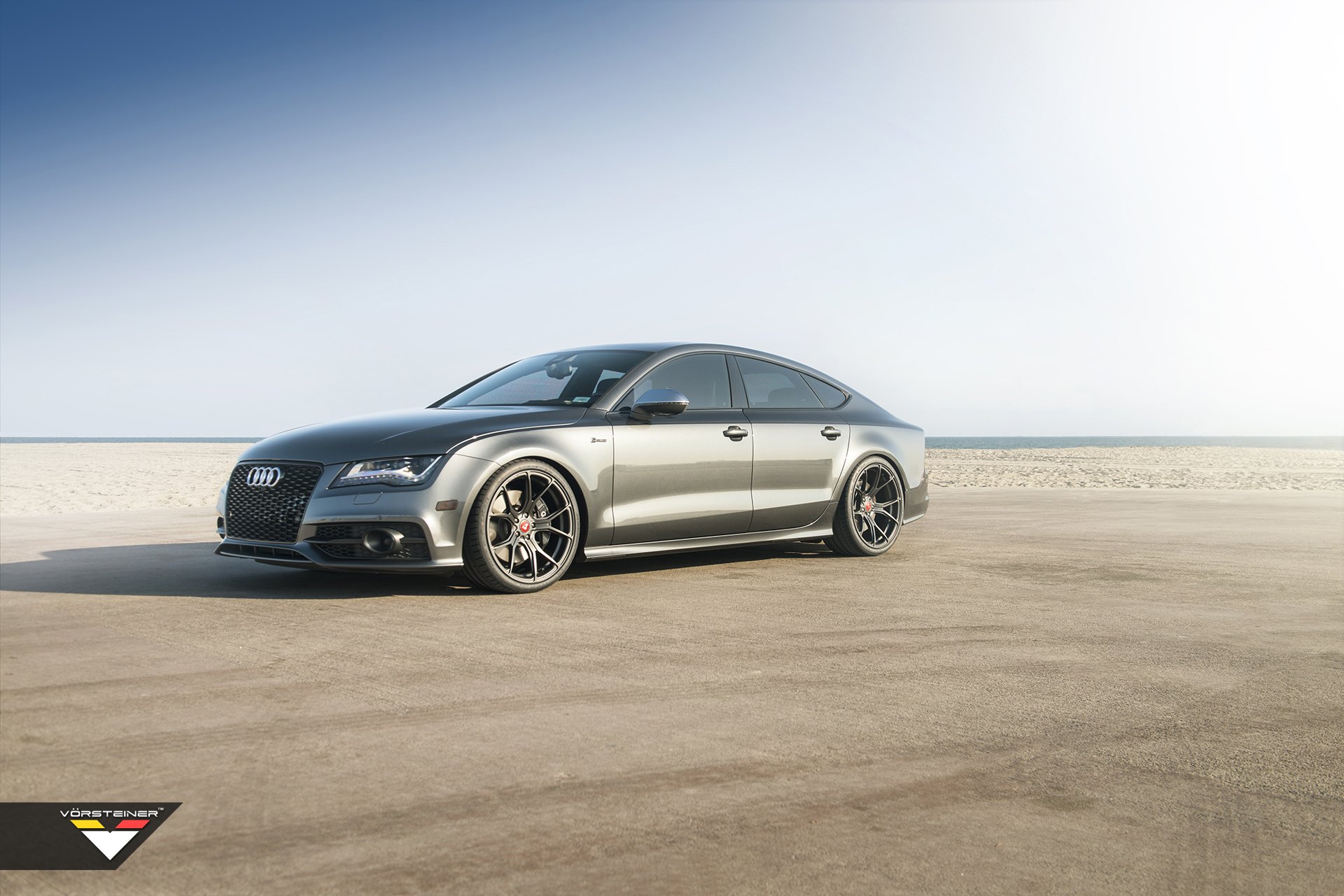 Gray Audi A7 with Aftermarket LED Headlights - Photo by Vorstiner