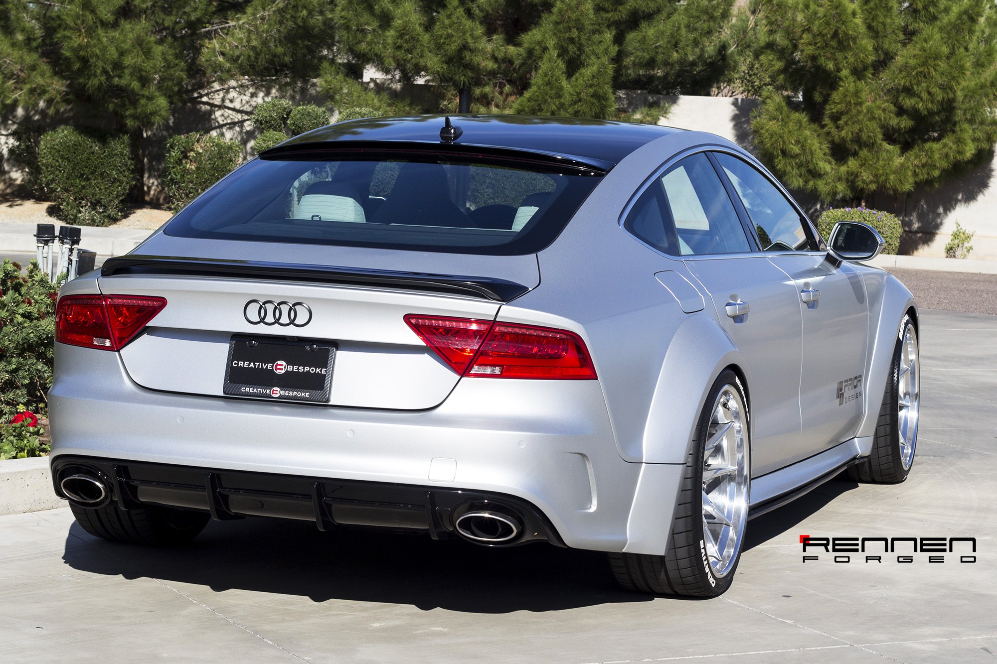 Silver Audi A7 with Rear Lip Spoiler - Photo by Rennen International