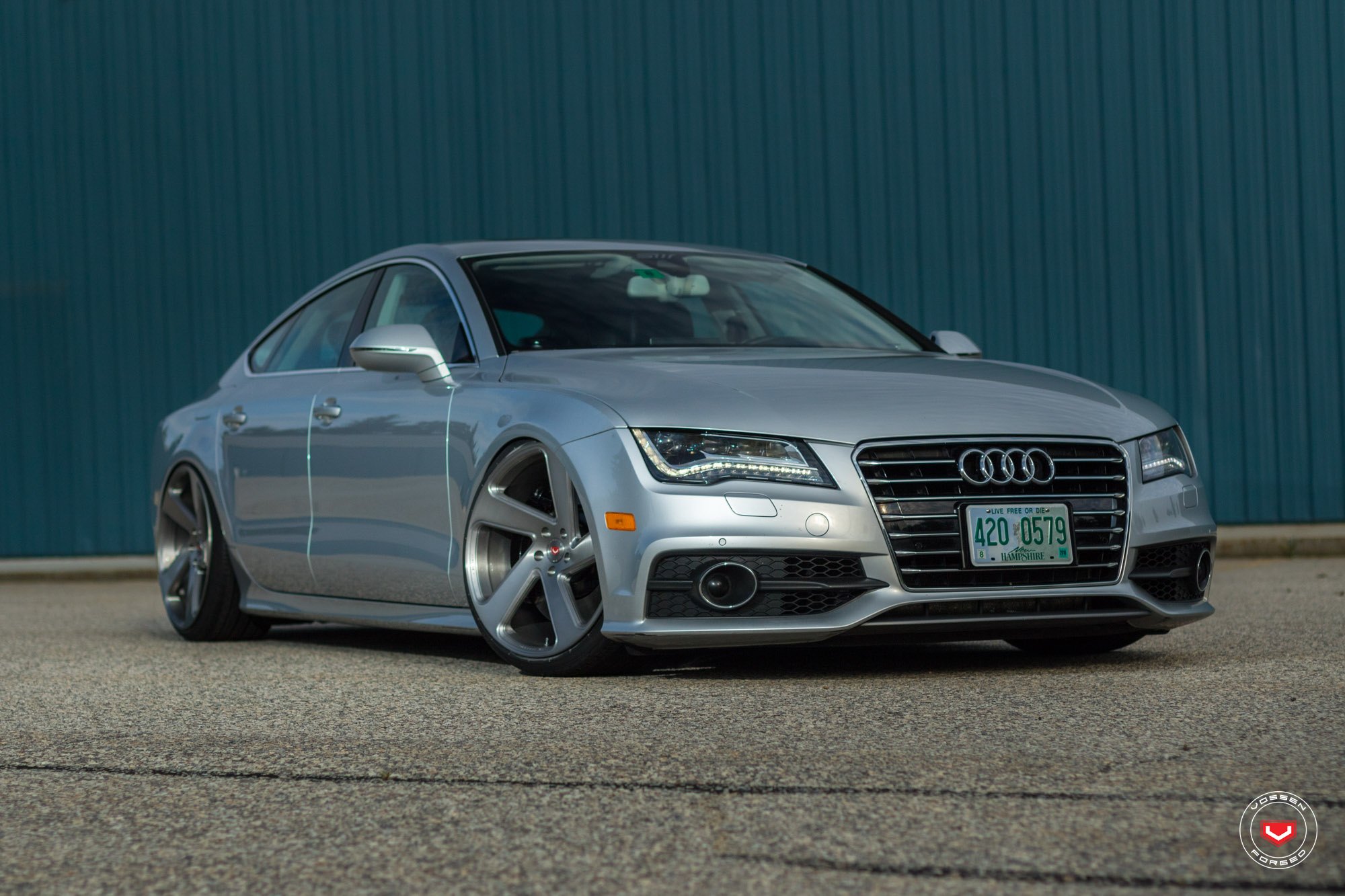 Fromt Bumper with Fog Lights on Gray Audi A7 - Photo by Vossen