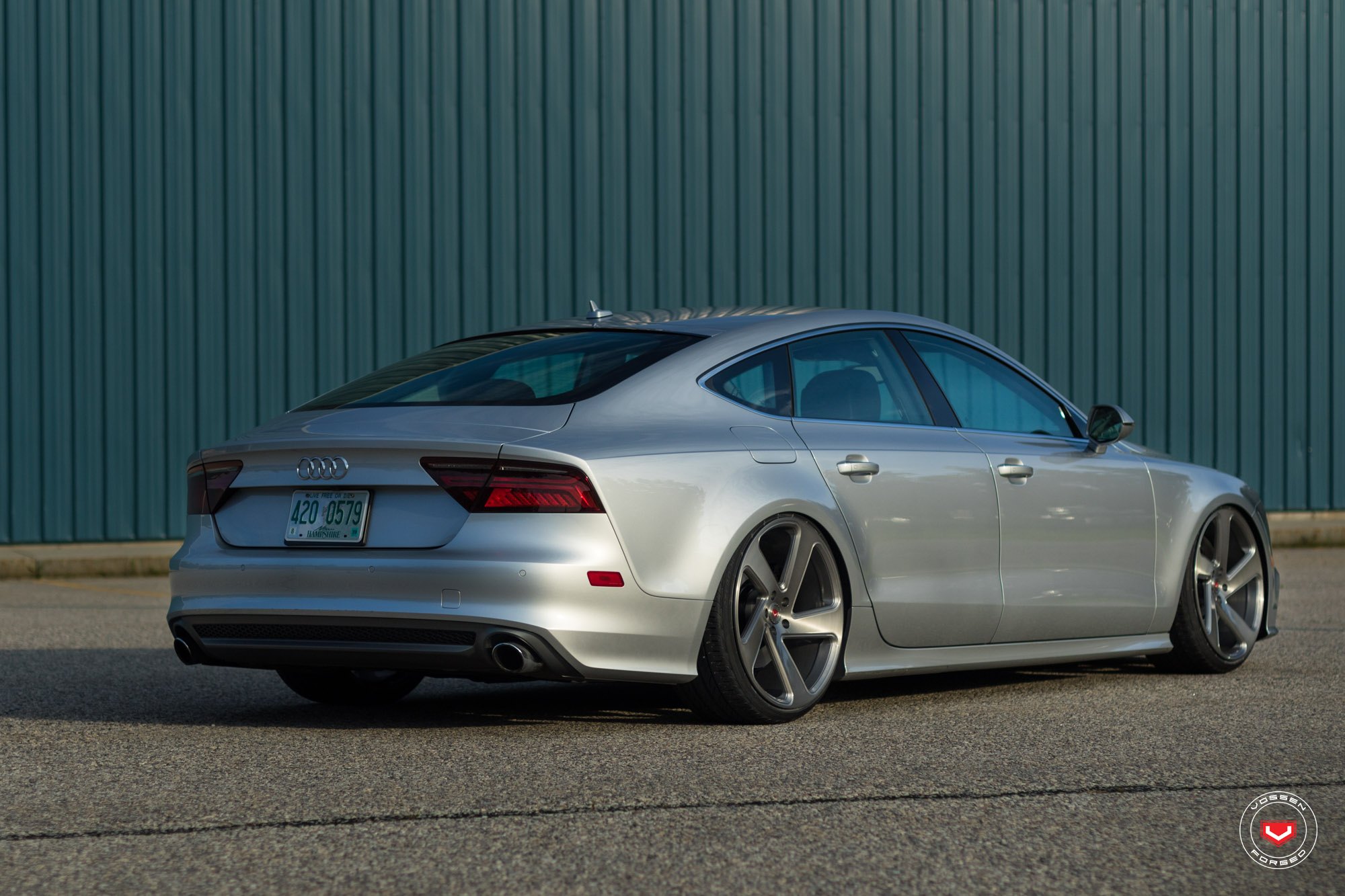 Gray Audi A7 with Red LED Taillights - Photo by Vossen