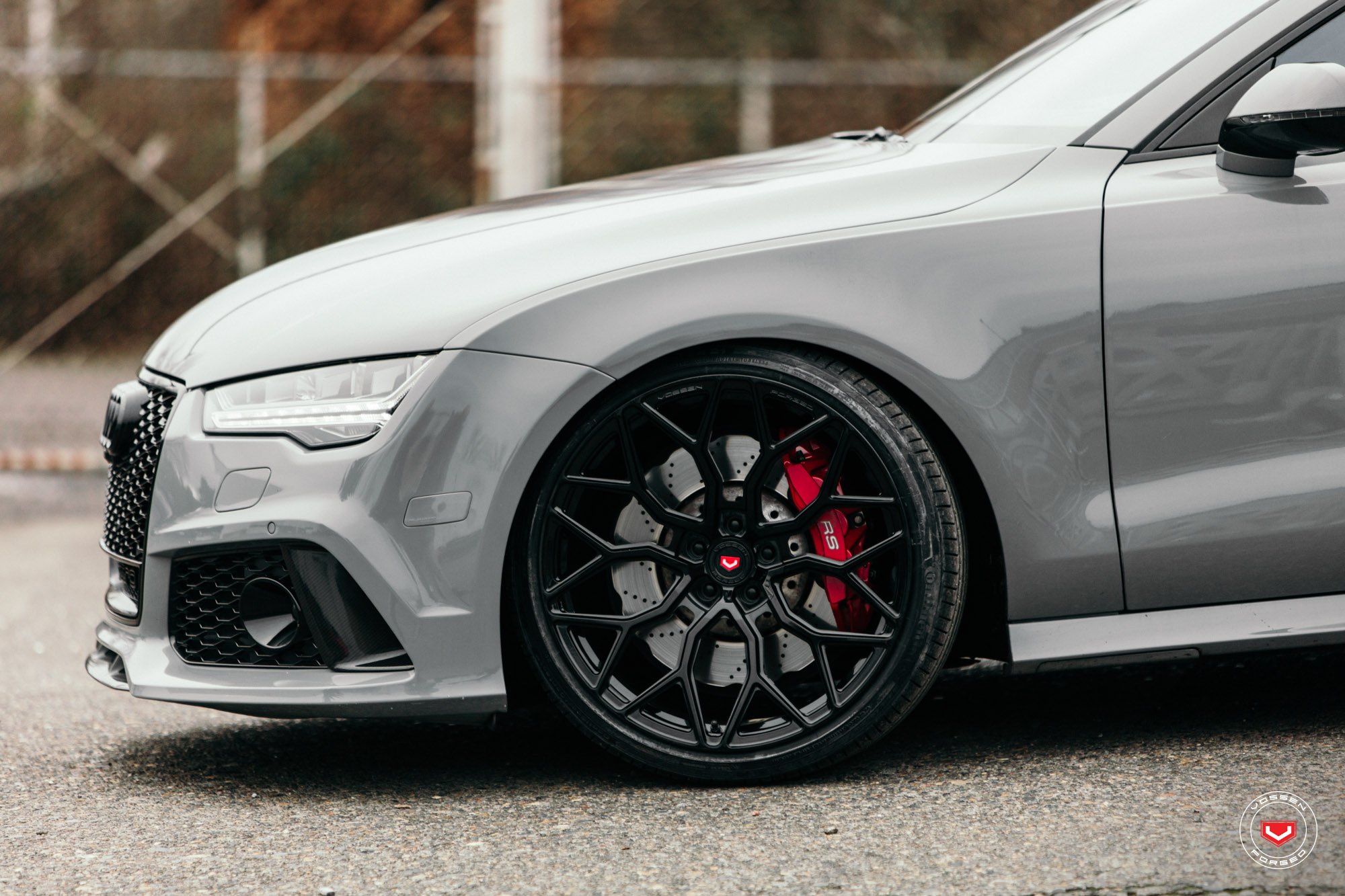 Black Forged Vossen Rims on Gray Audi A7 - Photo by Vossen